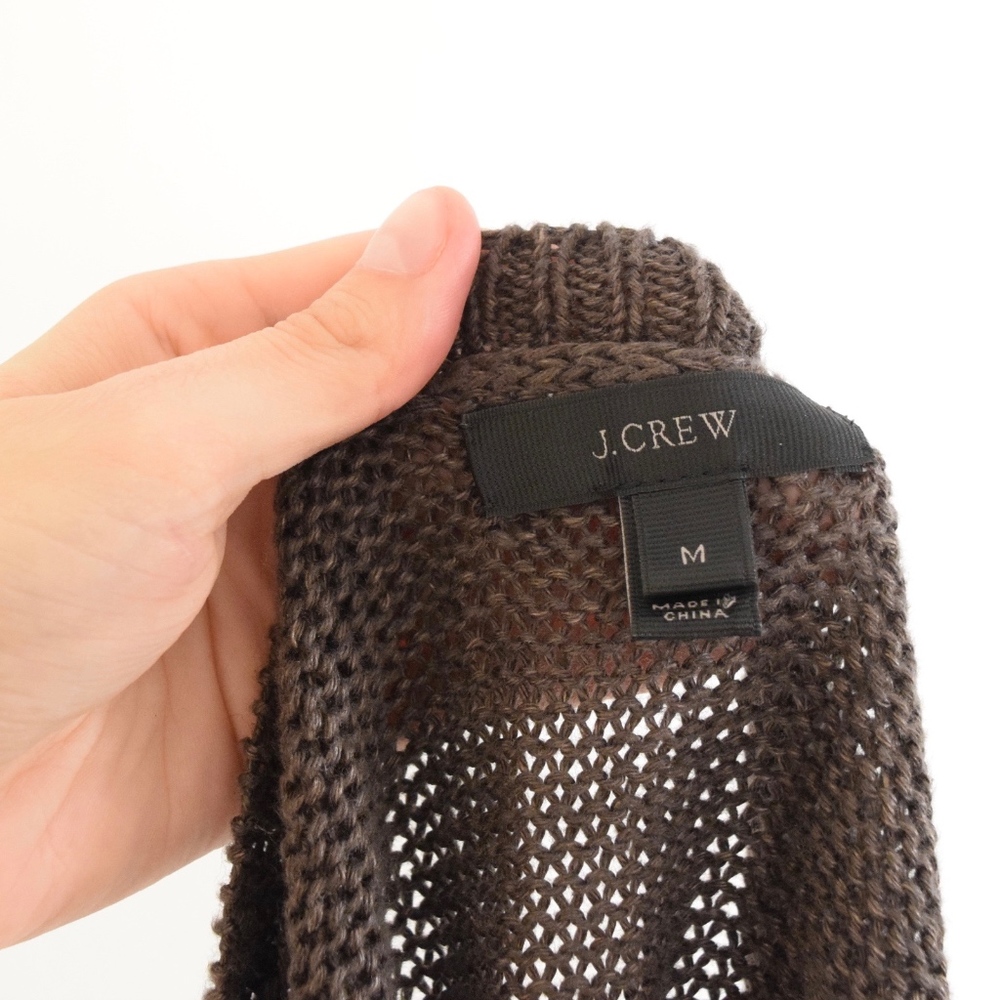 ❌SOLD❌J.Crew Linen Yarn Oversized Beach Sweater - Picture 6 of 7